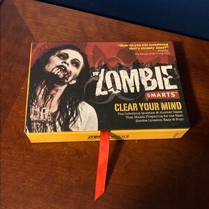 Zombie smarts game 2010 Great for Halloween board game night.